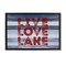 Stupell Industries Live Love Lake Striped Floater Framed Canvas Wall Art Design by Sd Graphics Studio